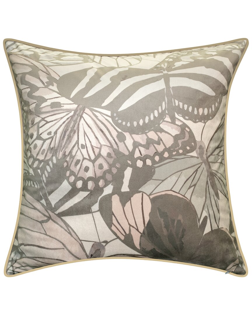 Shop Edie Home Edie@home Velvet Bold Butterfly Decorative Pillow In Blush