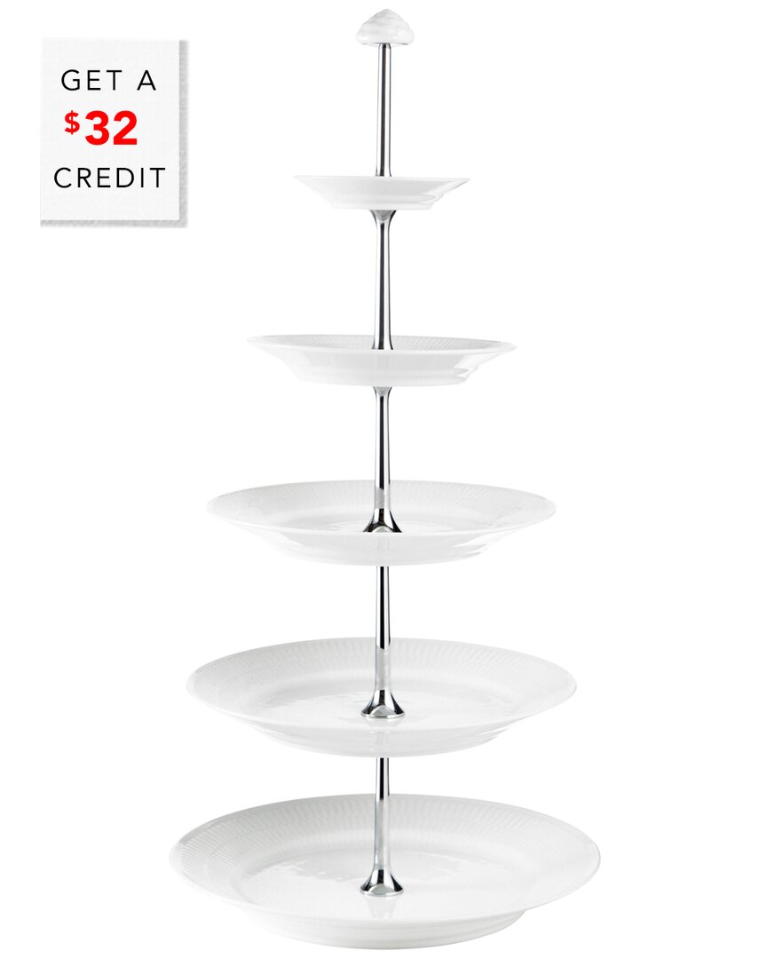 Royal Copenhagen Fluted 5 Layer Etagere In White