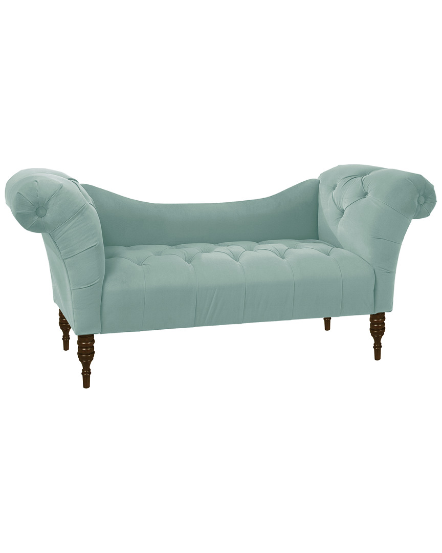 Skyline Furniture Tufted Chaise Lounge In Blue