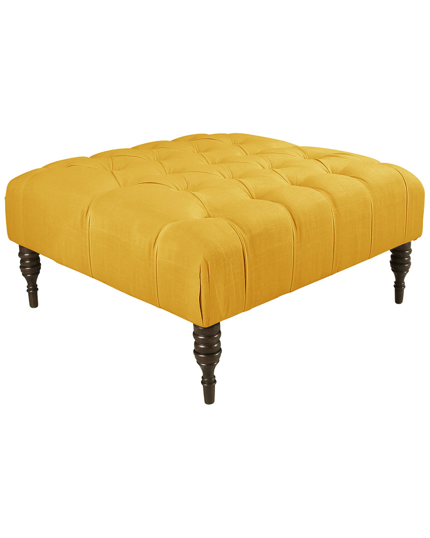 Skyline Furniture Tufted Cocktail Ottoman In Yellow