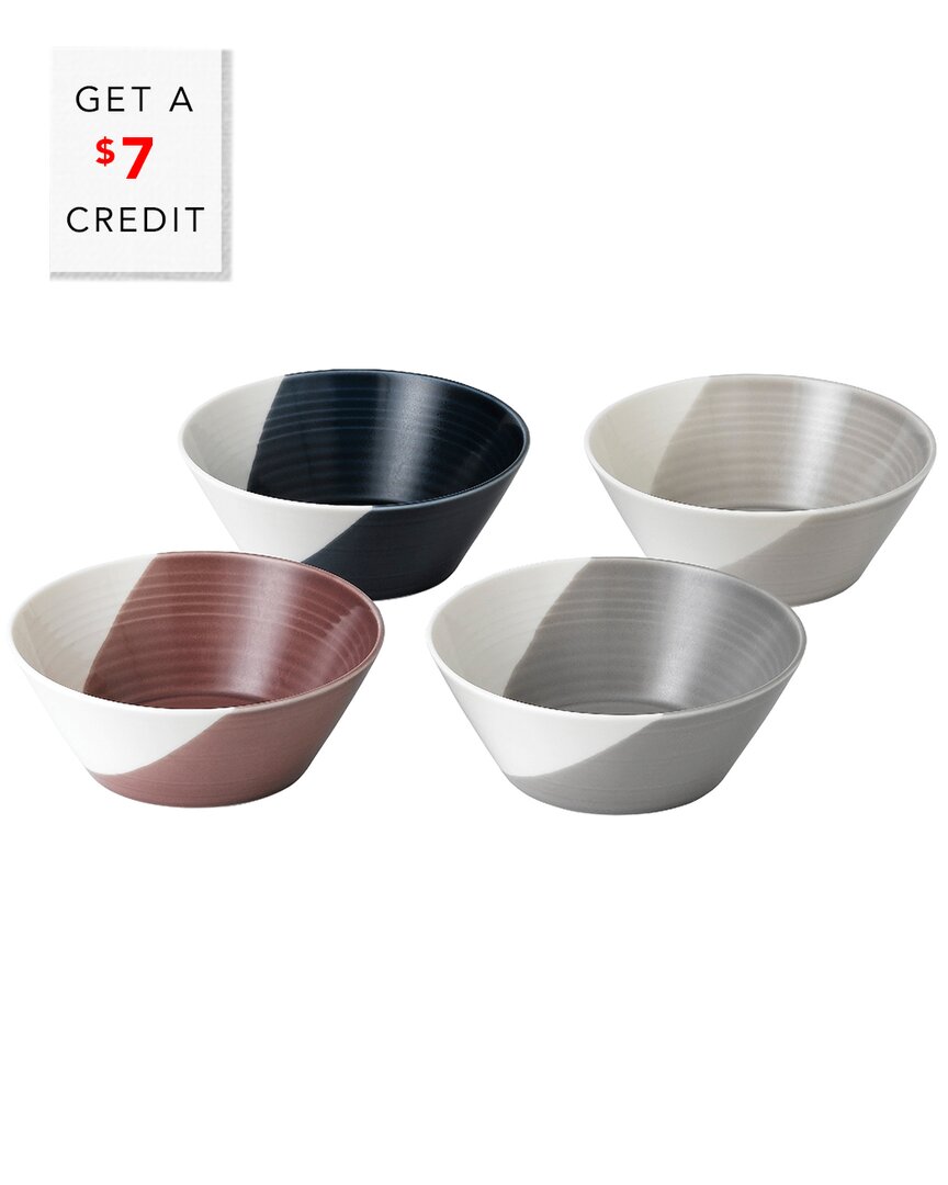 Shop Royal Doulton Bowls Of Plenty Bowls (set Of 4) With $7 Credit In Multi