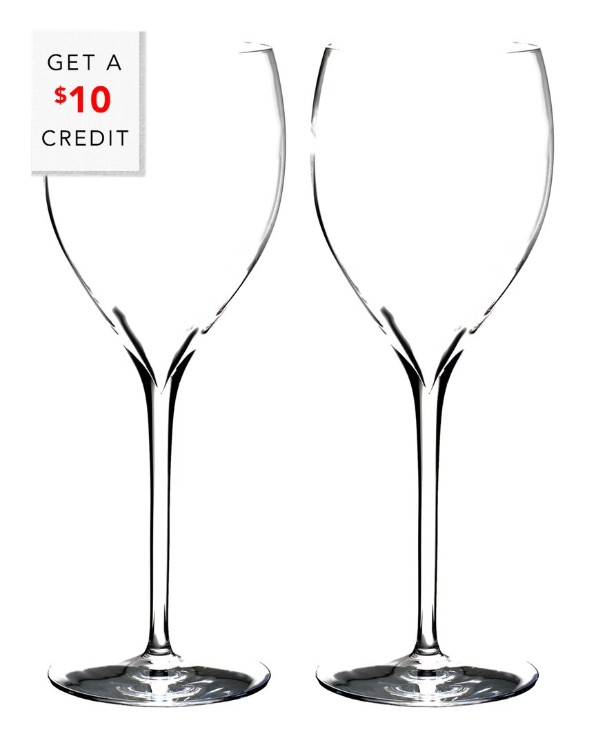Waterford Elegance Crisp White Optics Sauvingnon Blanc Glasses (set Of 2) With $10 Credit
