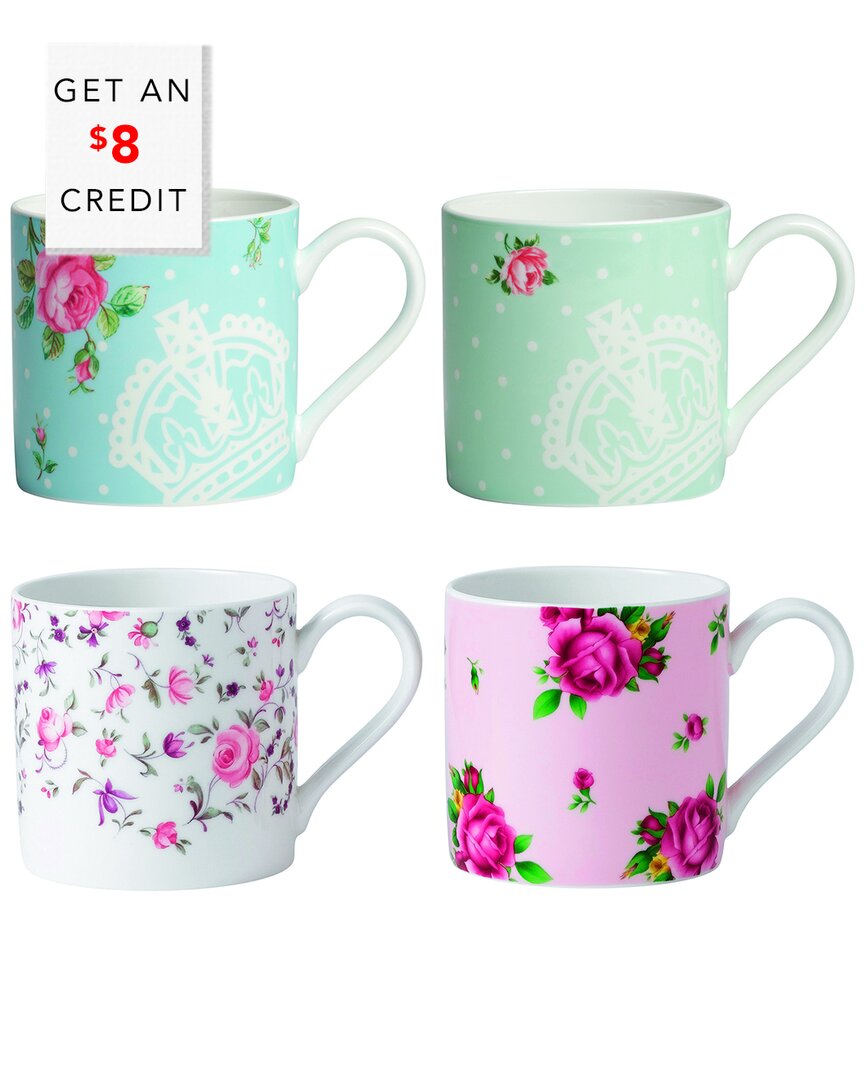 Royal Albert Gift Mugs (set Of 4) With $8 Credit