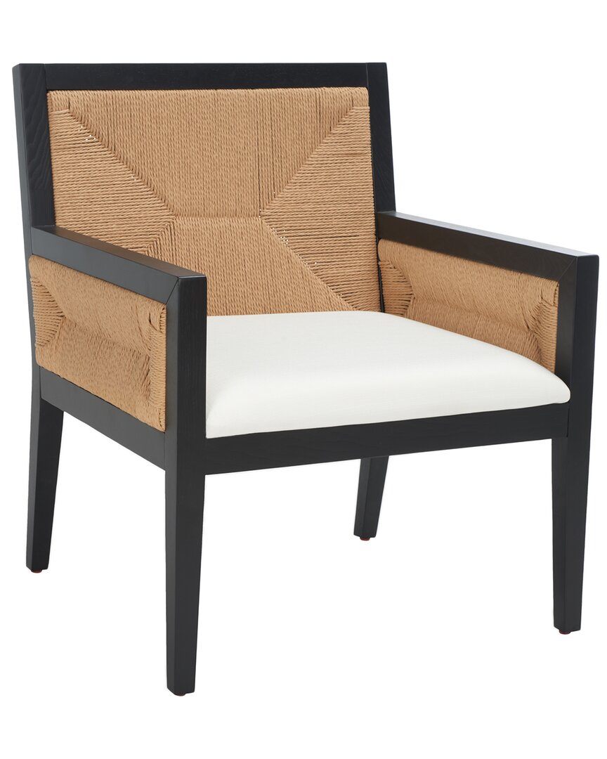 Safavieh Couture Emilio Woven Accent Chair In Black