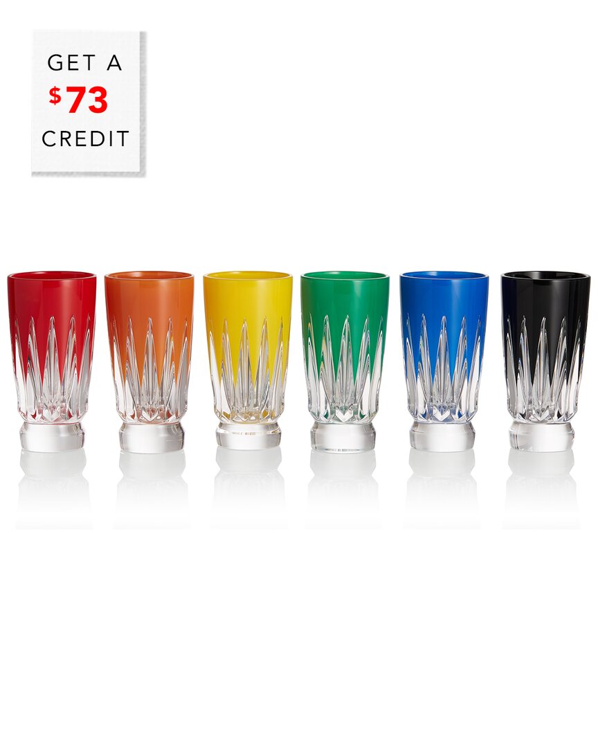 Waterford New Year 2025 Firework Crystal-glass Shot Glasses Set Of 6 In Multicolor