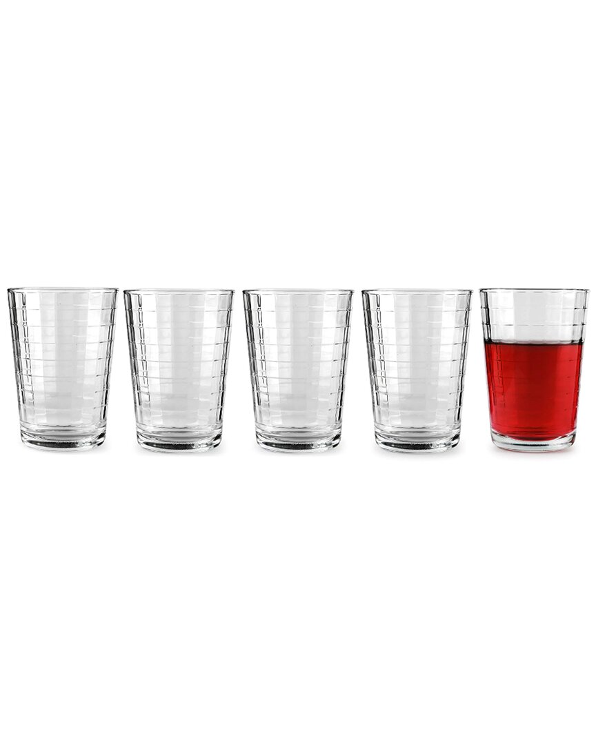 Jay Imports Matrix Set Of Six 15.75oz Cooler Glasses In Transparent