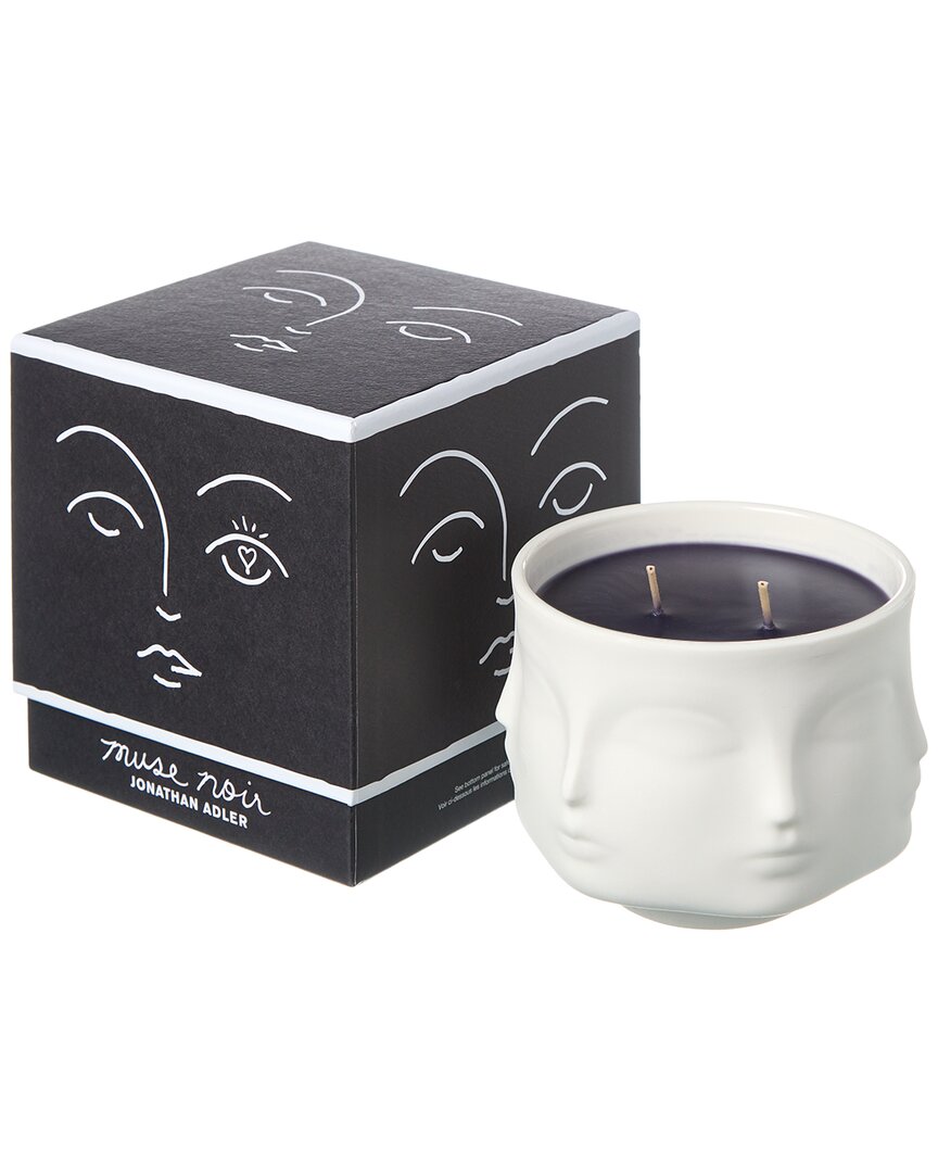 Jonathan Adler Muse Noir Ceramic Candle In Black