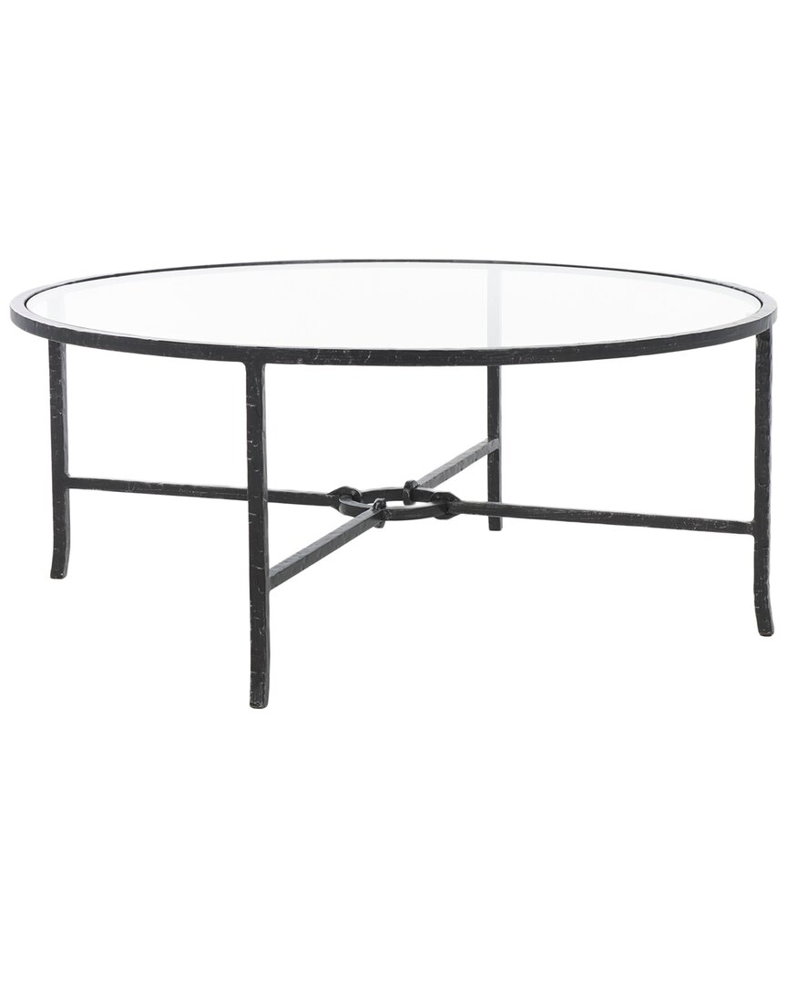 Safavieh Couture Tauri Forged Metal Round Coffee Table In Black