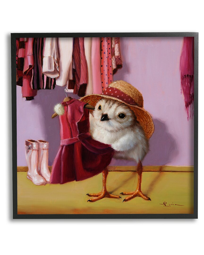 Stupell Bird Pink Dressing Room Clothes Framed Giclee Wall Art By Lucia Heffernan