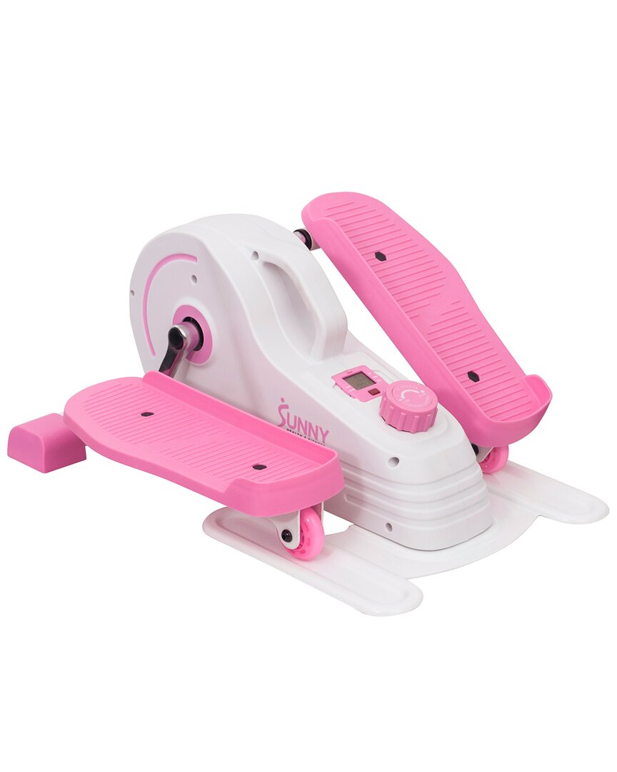 Sunny Health & Fitness Pink Under Desk Elliptical Machine