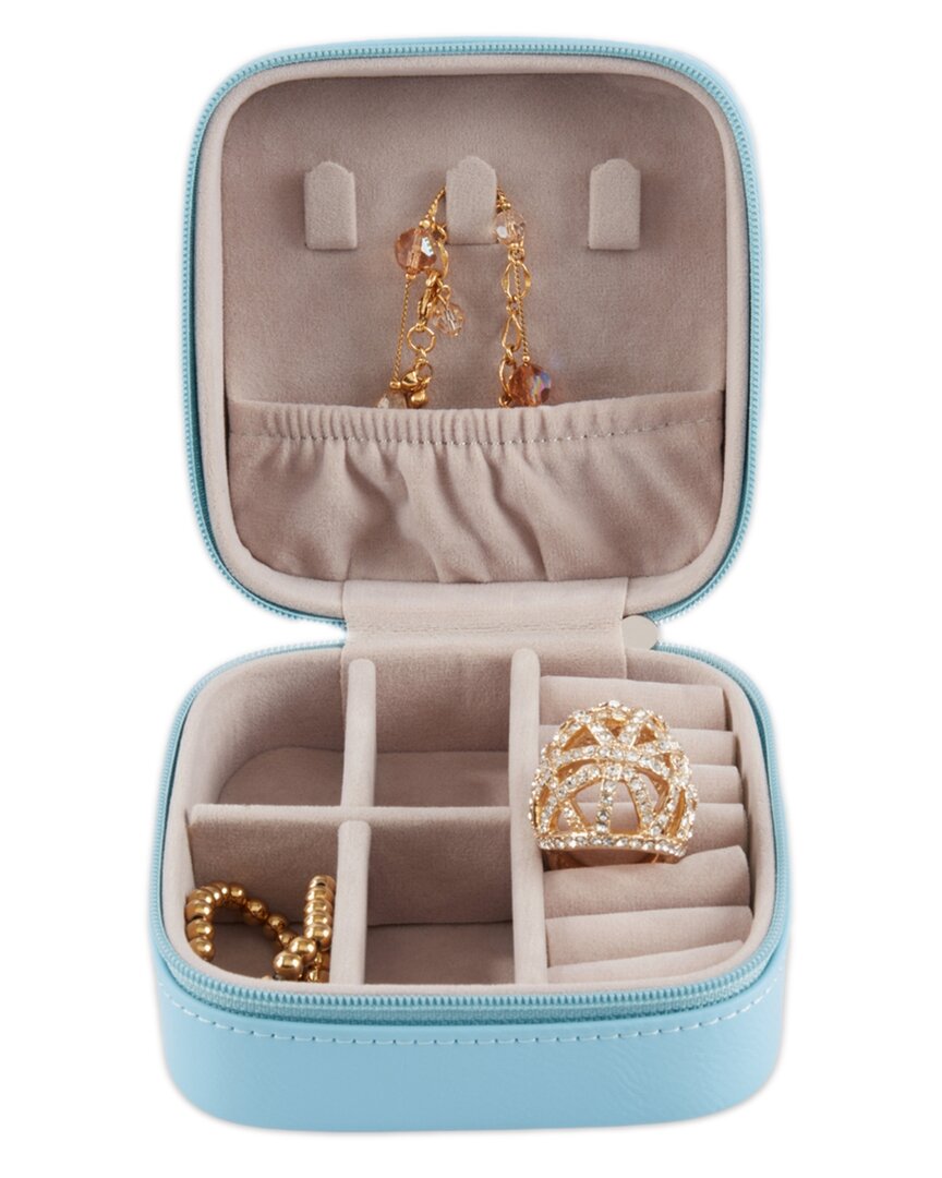 Bey-berk Ava Jewelry Case In Blue