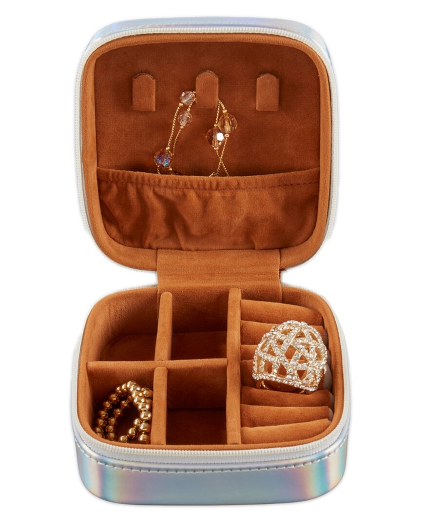 Bey-berk Ava Jewelry Case In Metallic