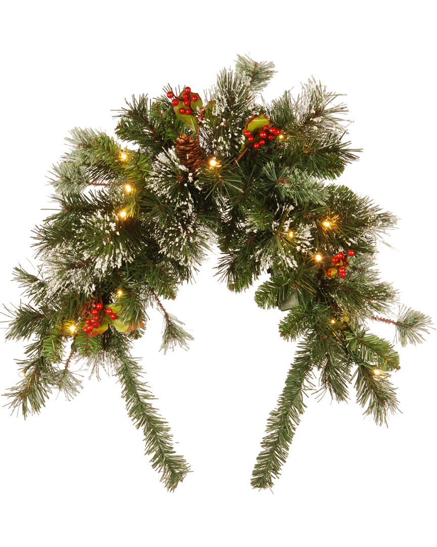 National Tree Company 3ft Wintry Pine Collection Mailbox Swag