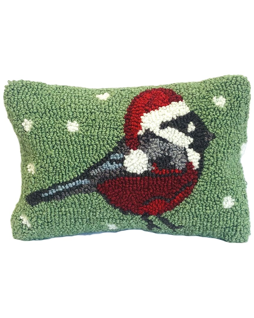 The Rug Market Chickadee Santa 8x12in Rug In Green