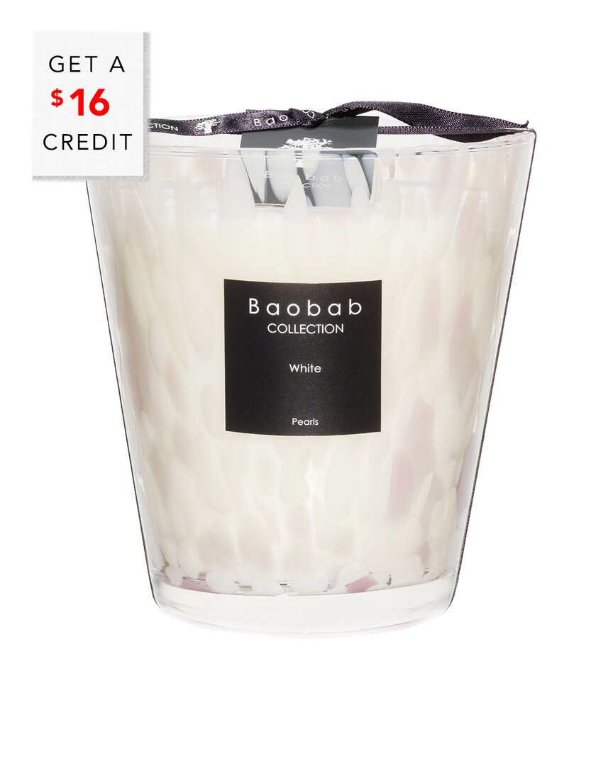 Shop Baobab Collection Max 16 Pearls White Candle With $16 Credit