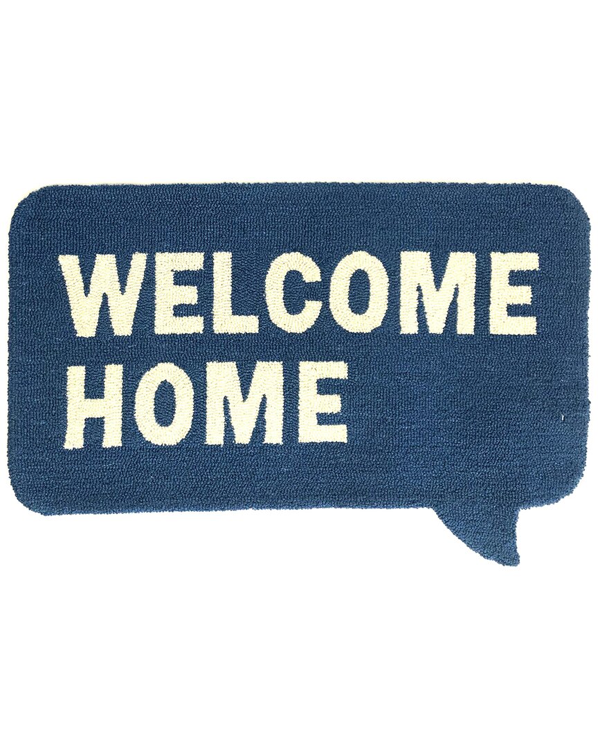 The Rug Market Welcome Home 30x48in Doormat In Blue