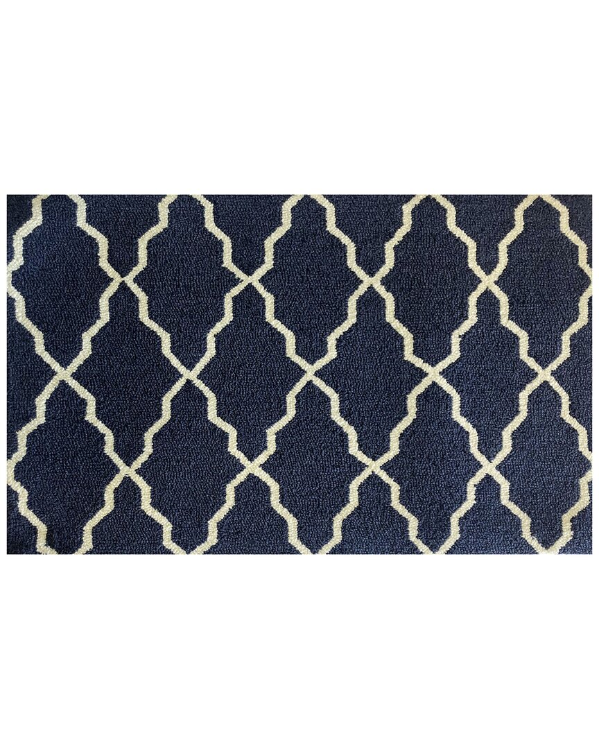 The Rug Market Link Lattice 30x48in Doormat In Blue