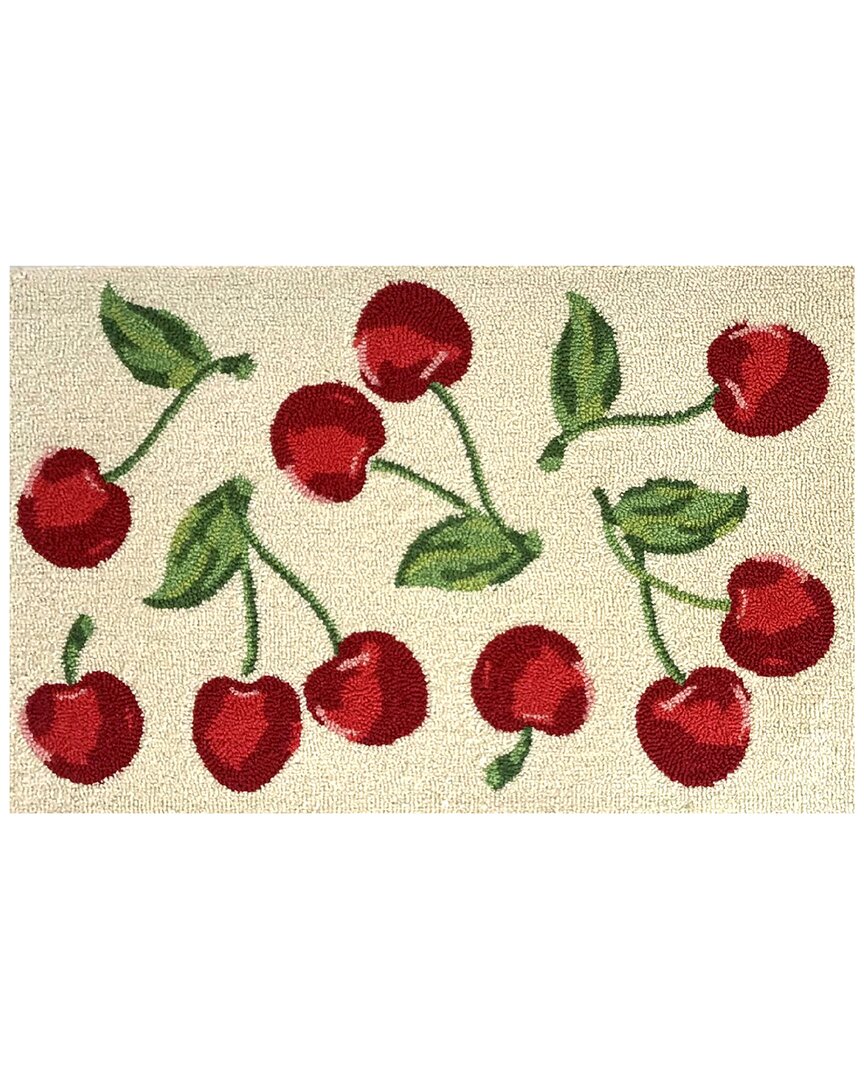 The Rug Market Cherry Toss 30x48in Doormat In Ivory