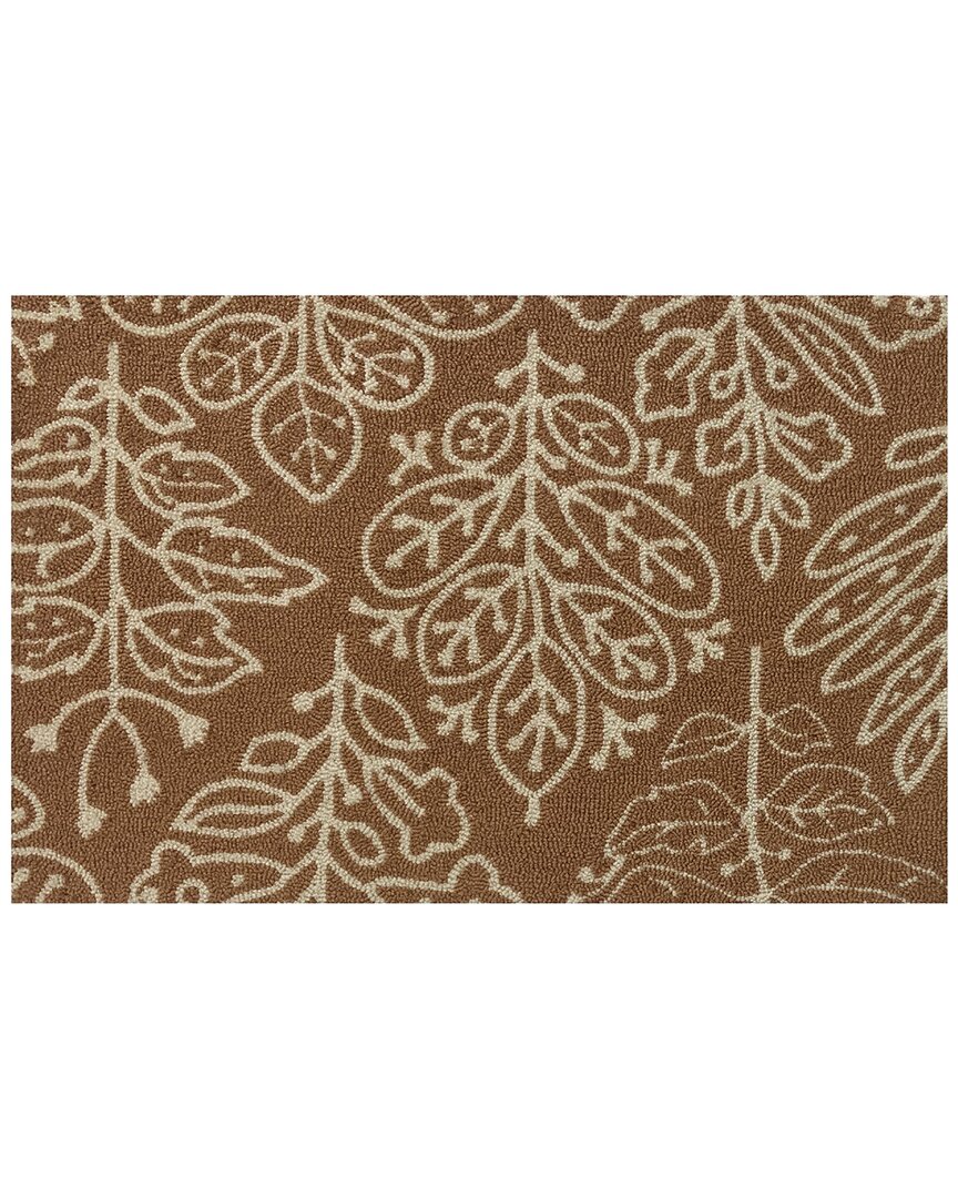 The Rug Market Botanical Tile 30x48in Doormat In Tan