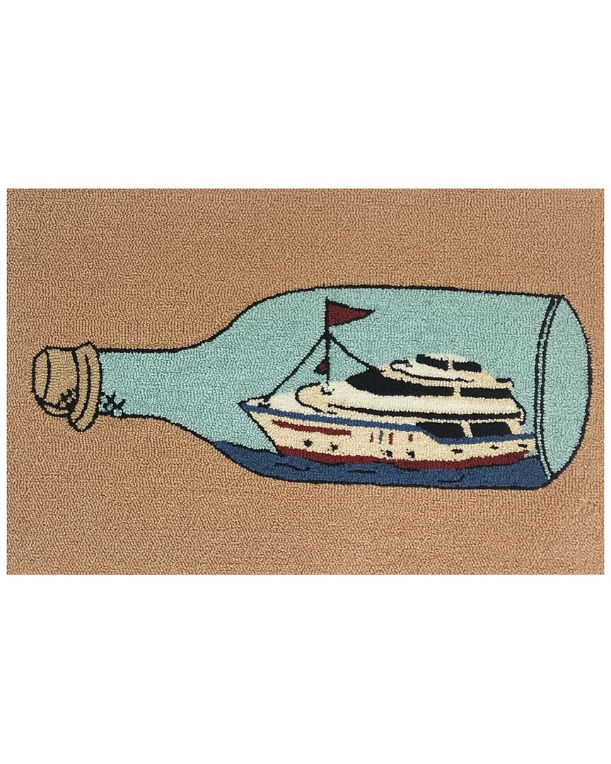 The Rug Market Yacht In A Bottle 30x48in Doormat In Tan