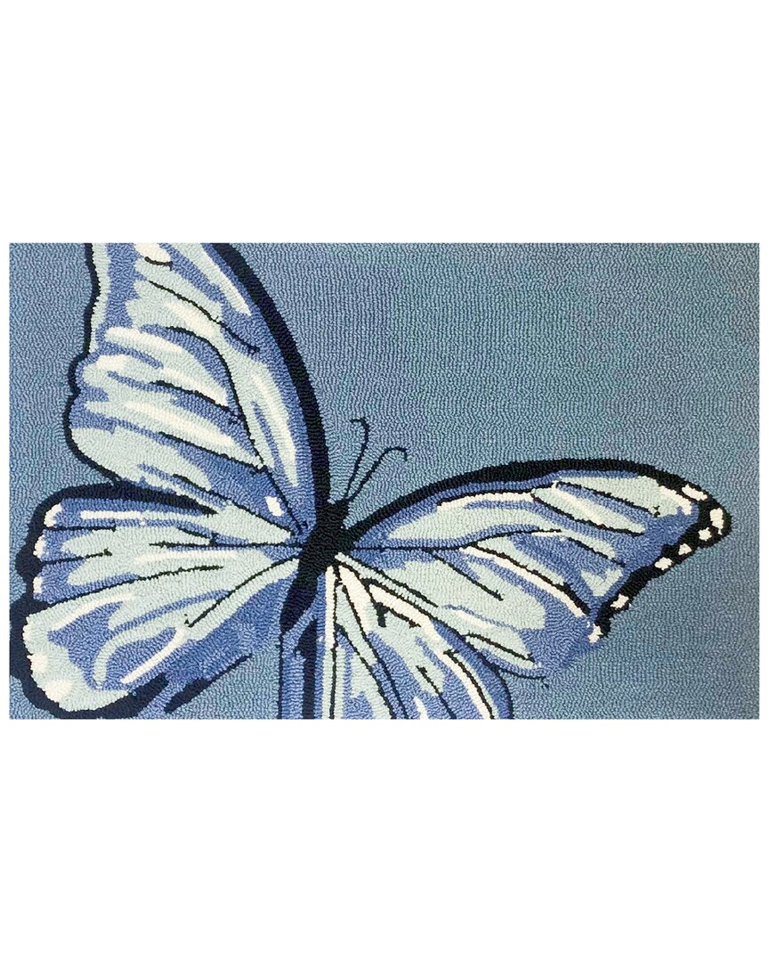 The Rug Market Butterfly 30x48in Doormat In Blue