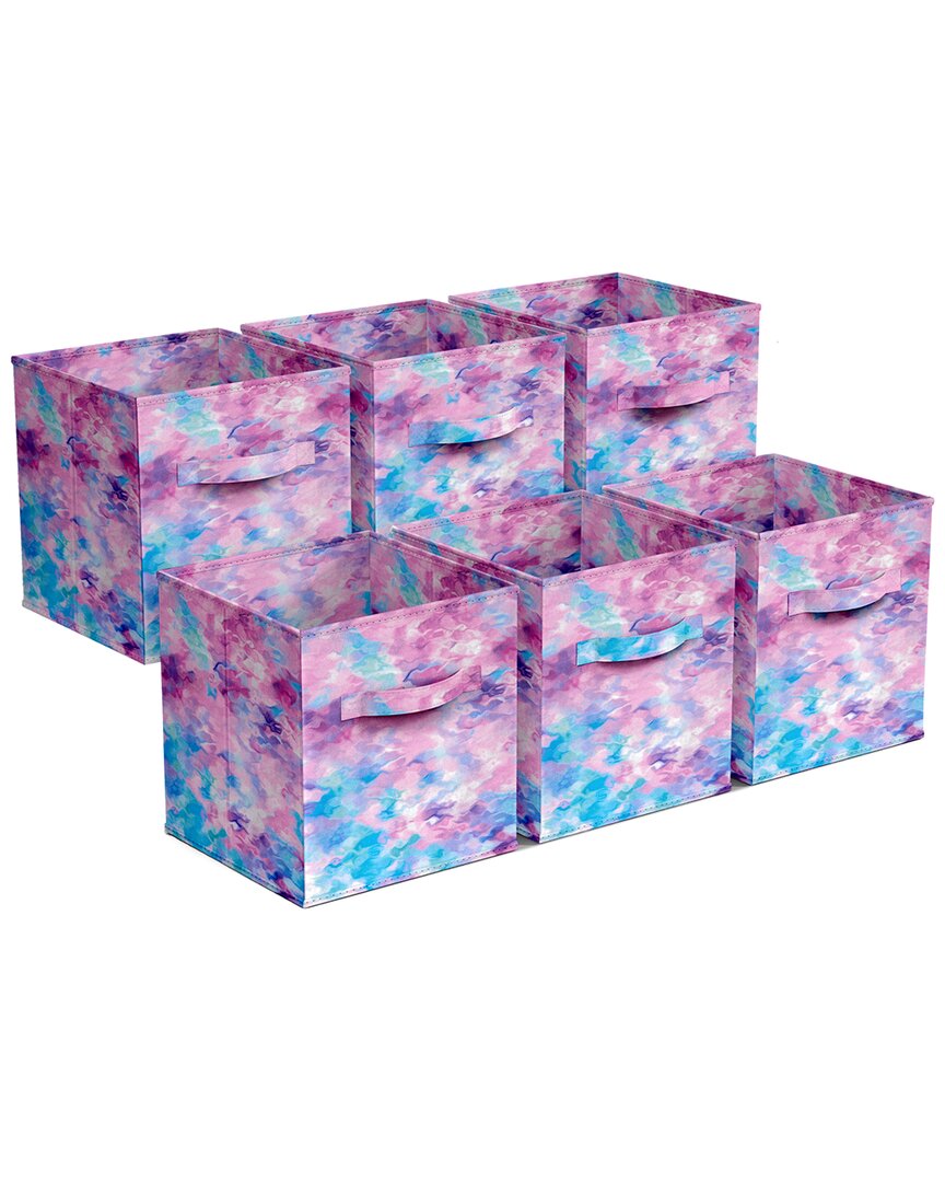 Sorbus 11in 6 Pack Foldable Storage Bins In Multi