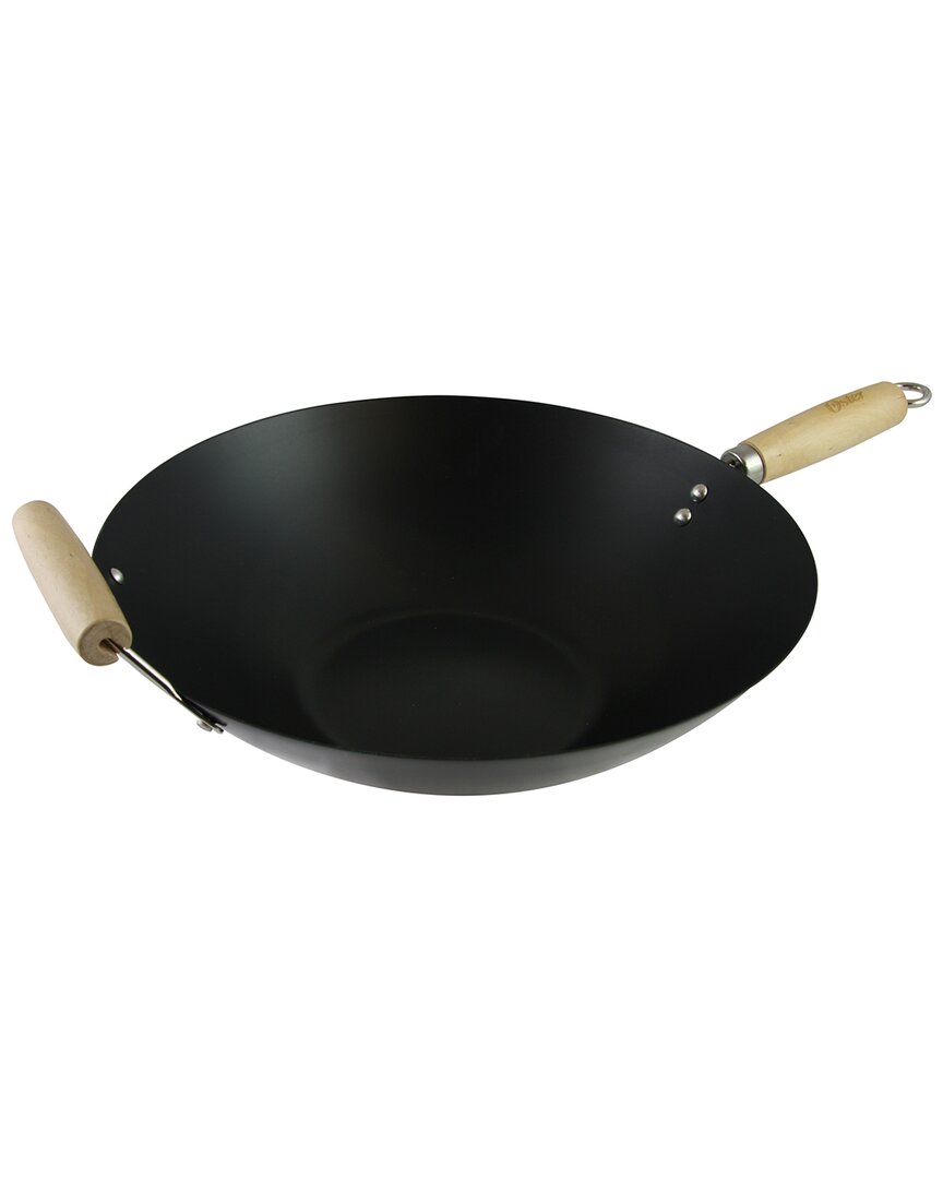 Oster Findley 13.7 In. Carbon Steel Wok In Black