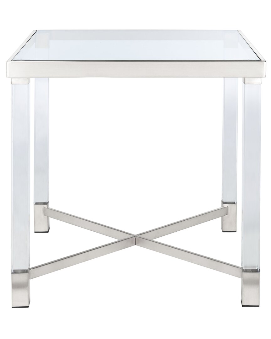 Safavieh Couture Shawna Acrylic End Table In Silver