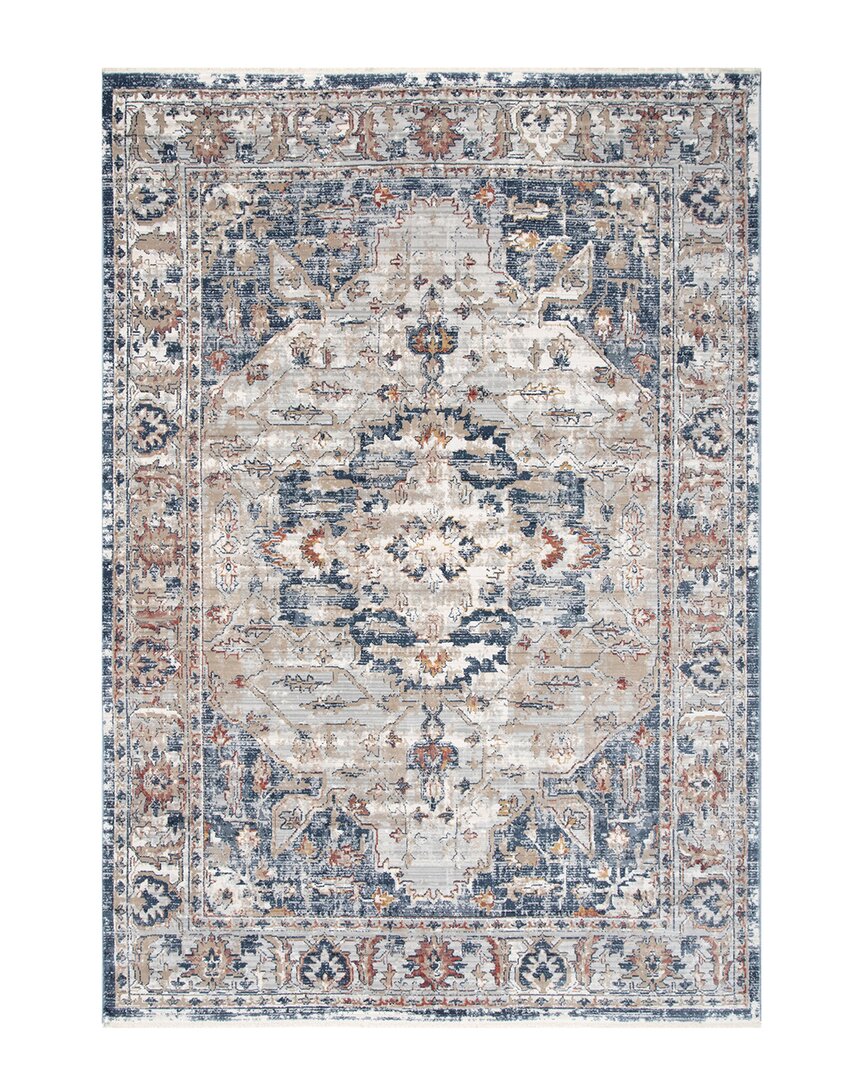 Shop Nuloom Josephine Winged Cartouche Rug In Grey