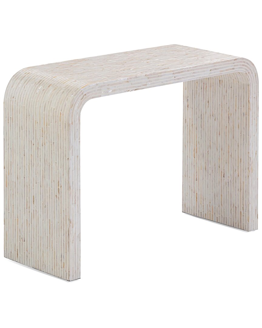 Tov Furniture Opus Cream Capiz Shell Console Table