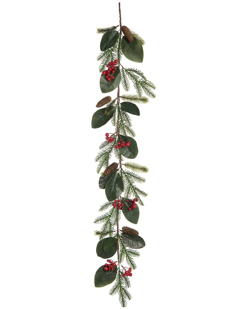 Transpac Artificial 58in Christmas Holiday Berry Artificial Garland In Green