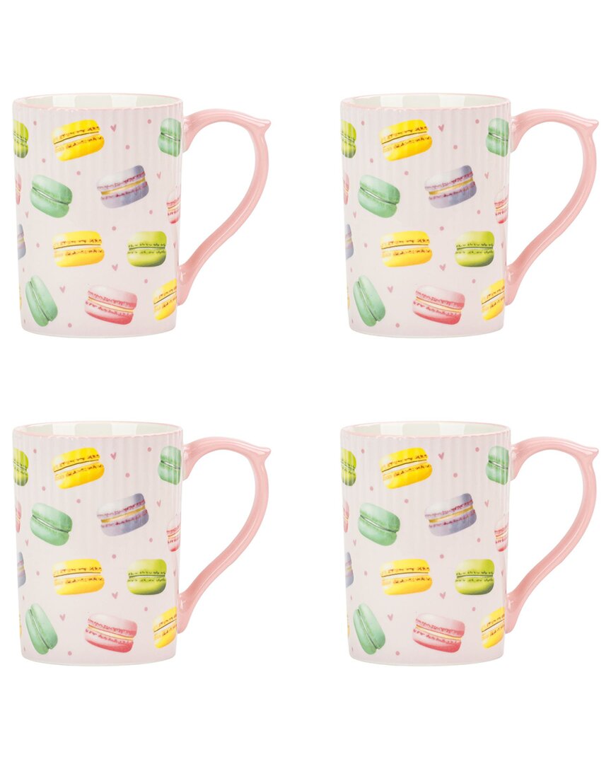 10 Strawberry Street Set Of 4 Lylah Mugs In White