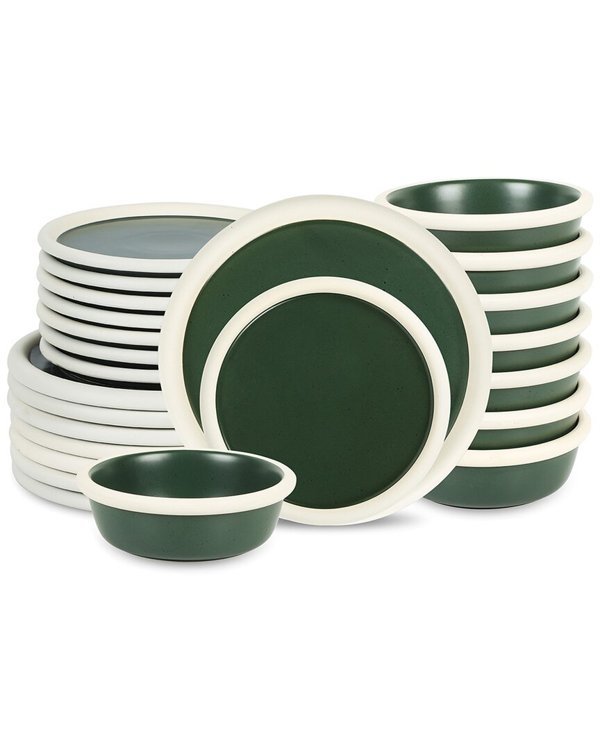 Stone Lain Capri 24pc Dinnerware Set In Green