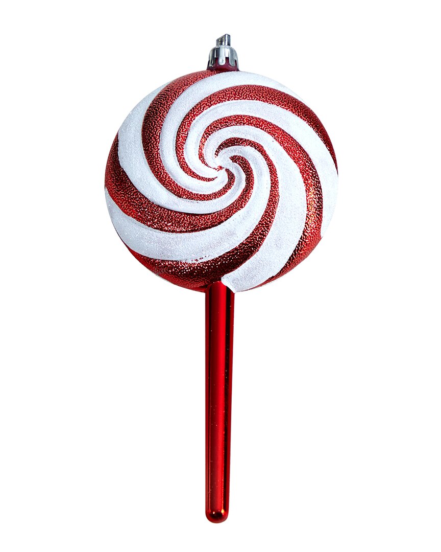 Nearly Natural Candy Cane Lollipop Holiday Deluxe Christmas Shatterproof Ornament Set Of 4 In Multi