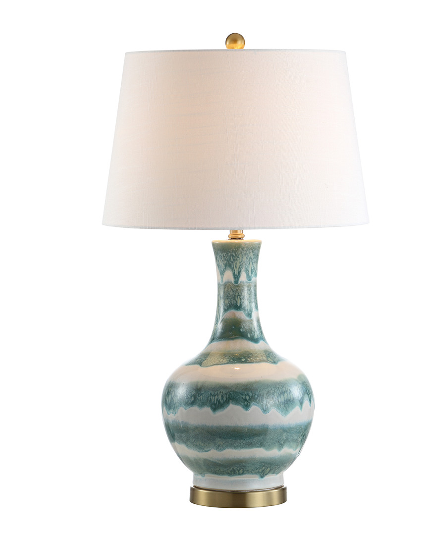 Jonathan Y Designs Tucker 30.5in Striped Led Table Lamp