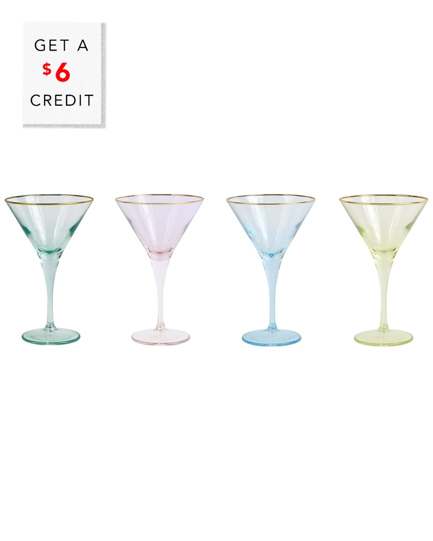 Red Martini Cocktail Glasses, Set of 4 – gisela&Zoe