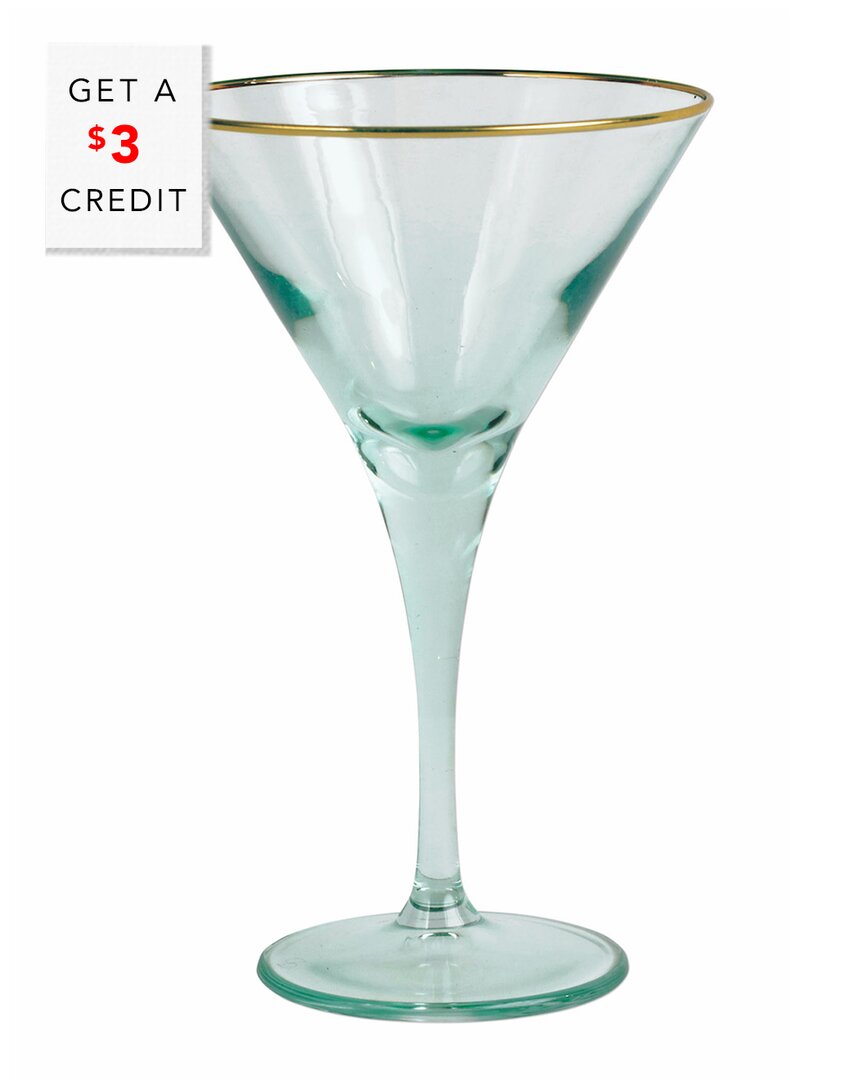 Shop Vietri Viva By Rainbow Green Martini Glass With $3 Credit