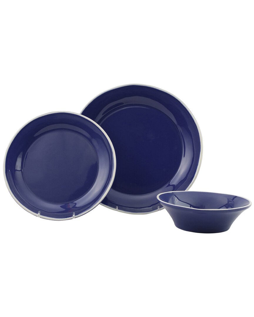 Vietri Chroma Blue 3pc Serveware Set In Blue