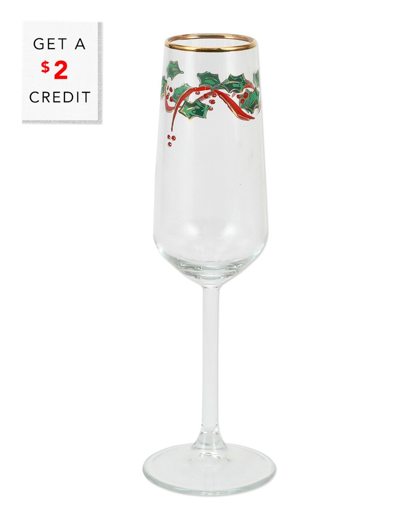 Vietri Viva By  Holly Champagne Flute With $2 Credit In No Color