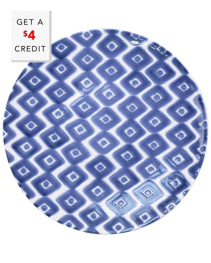 Vietri Viva Santorini Diamond Dinner Plate