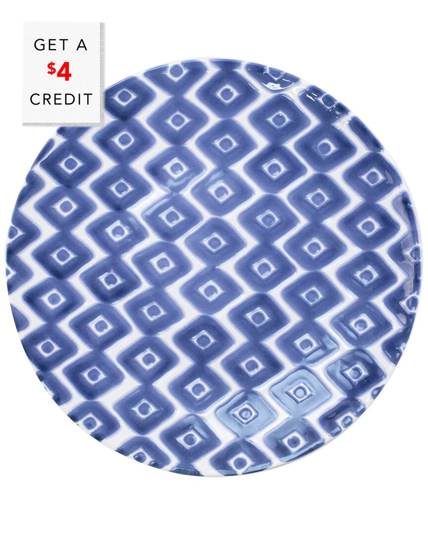 Shop Vietri Viva By  Santorini Diamond Dinner Plate With $2 Credit