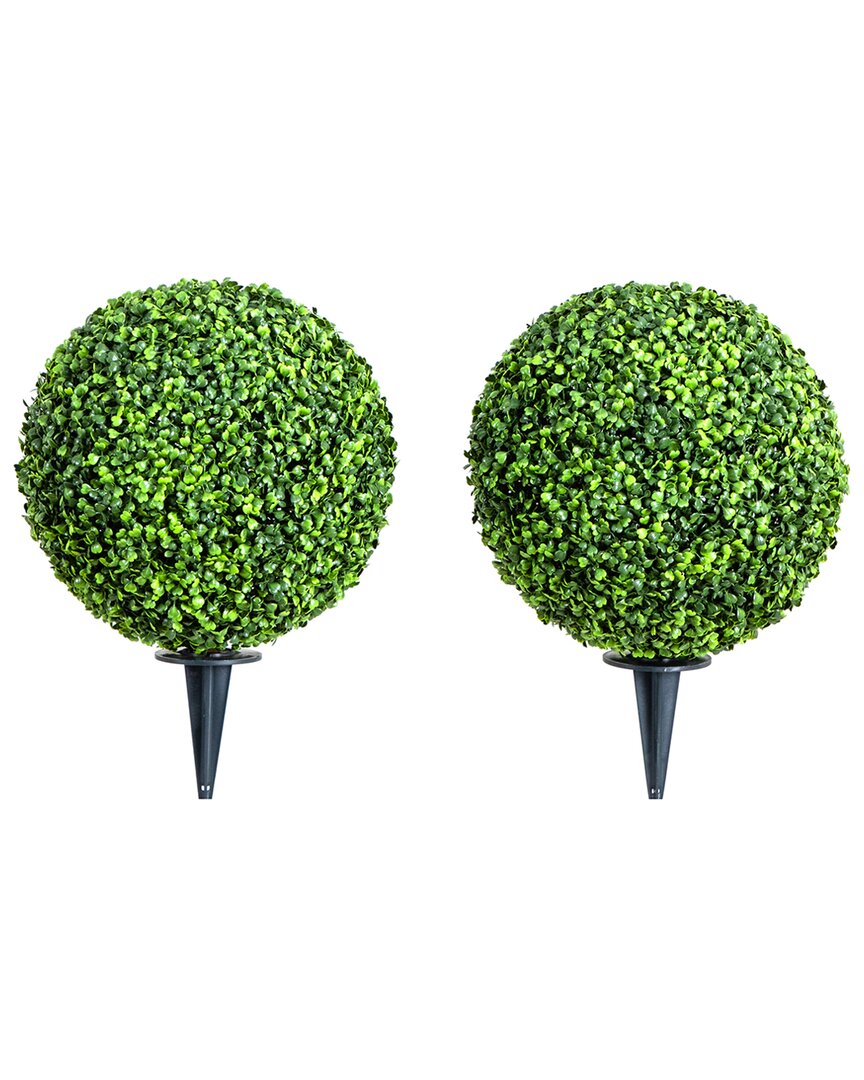 Nearly Natural 14in. Artificial Boxwood Ball Topiary With Integra