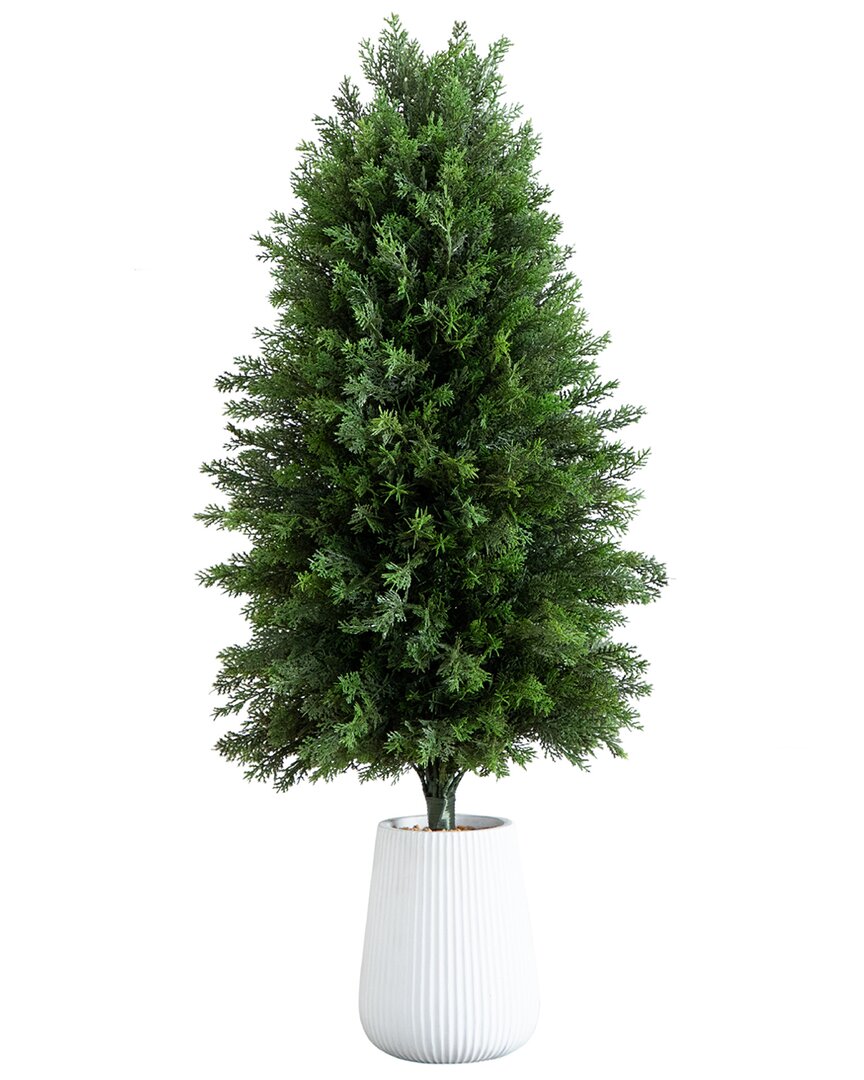 Nearly Natural 3ft. Uv Resistant Artificial Cedar Tree In Decorat