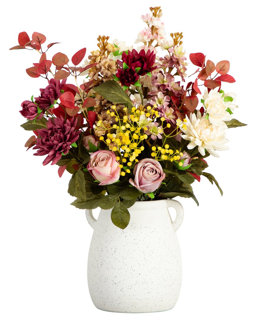 Nearly Natural 25in. Mixed Flower Arrangement In Ceramic Vase