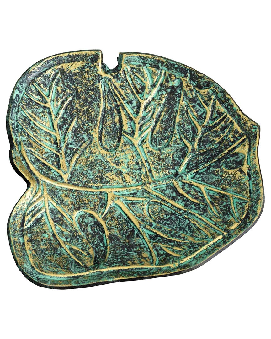 NEARLY NATURAL NEARLY NATURAL 10IN LEAF SHAPED DECORATIVE ACCENT TRAY