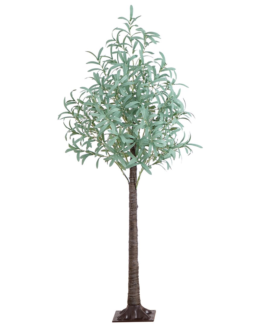 Shop Nearly Natural 5ft Lighted Artificial Olive Tree With 300 Warm White Led  Lights In Green