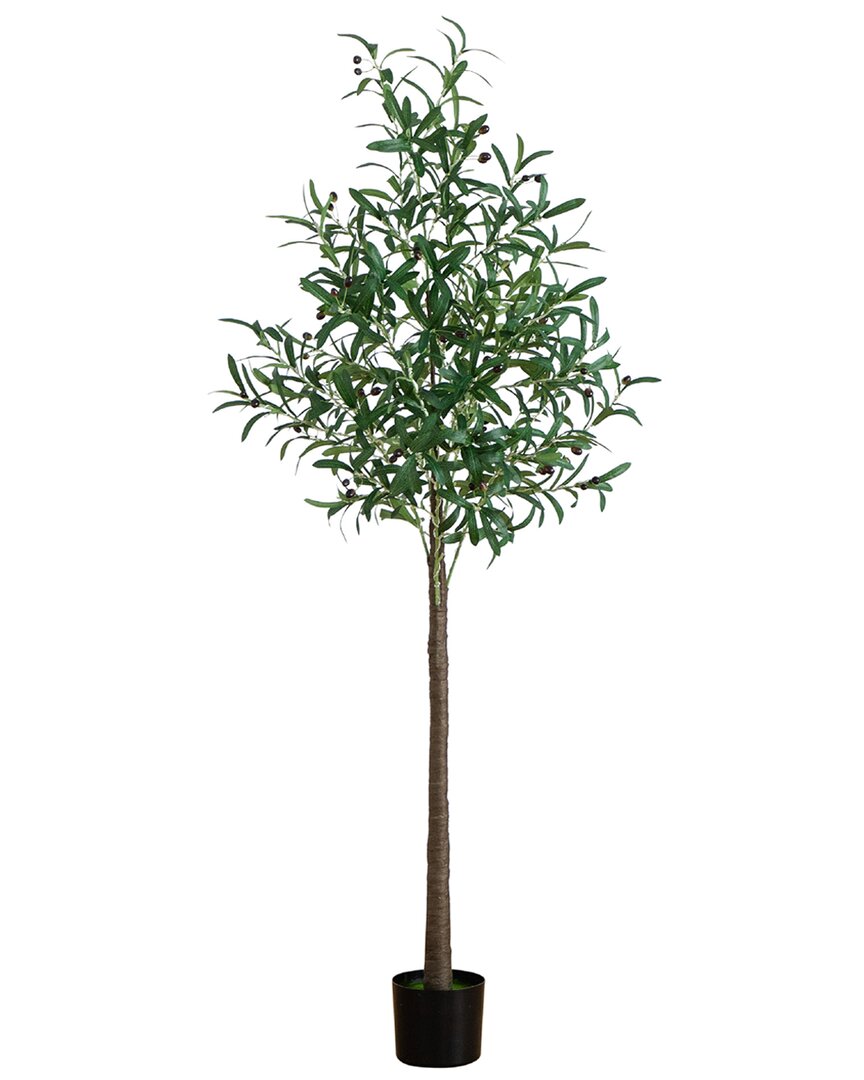 Nearly Natural 6ft Lighted Artificial Olive Tree With 300 Warm White Led Lights In Green