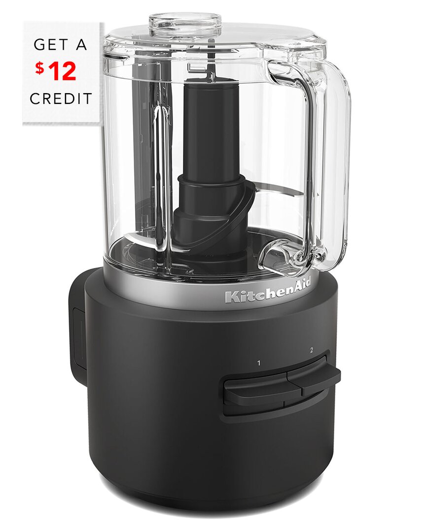 Kitchenaid Go Cordless Food Chopper With Battery With $12 Credit In Black