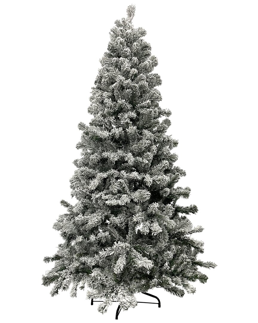 NORTHLIGHT NORTHLIGHT 6.5FT HEAVILY FLOCKED MADISON PINE ARTIFICIAL CHRISTMAS TREE