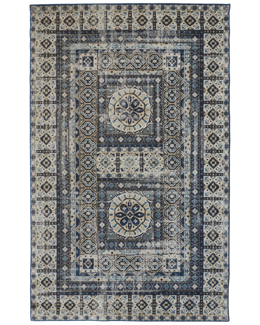 Weave & Wander Kezia Transitional Medallion Accent Rug In Ivory